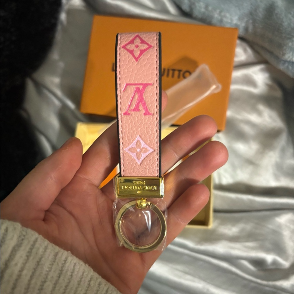 Louis Vuitton Pink and Gold Key Holder